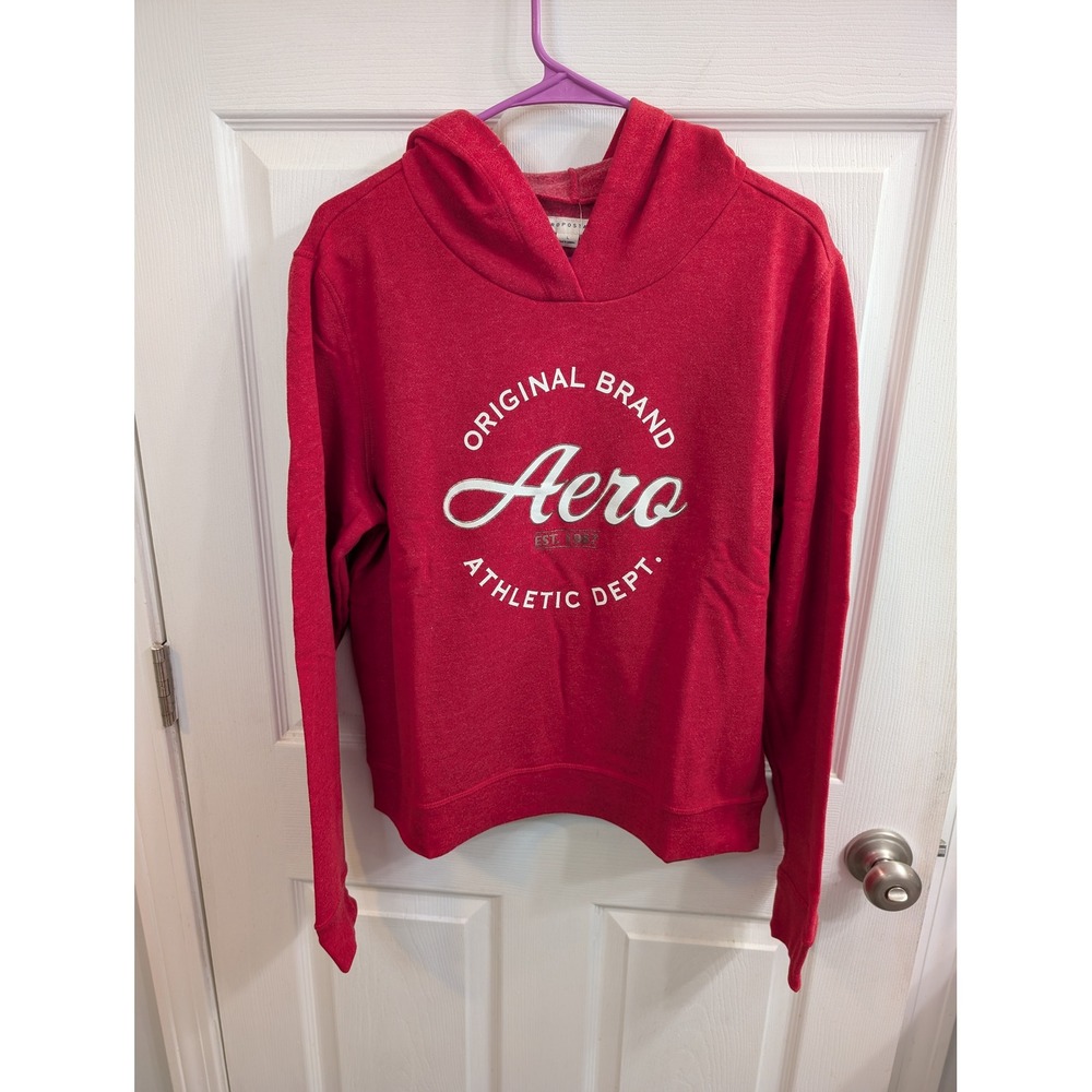 Aeropostale Hoodie Women‎ Red Athletic Dept Graphic Pullover NWT - Size L